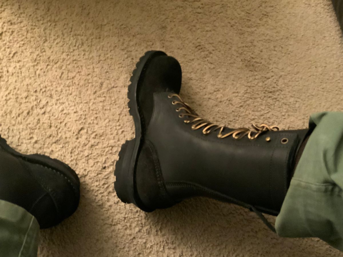 Photo by TN4seasonboot on February 13, 2026 of the JK Boots Superduty in Black Roughout & Black Calf.