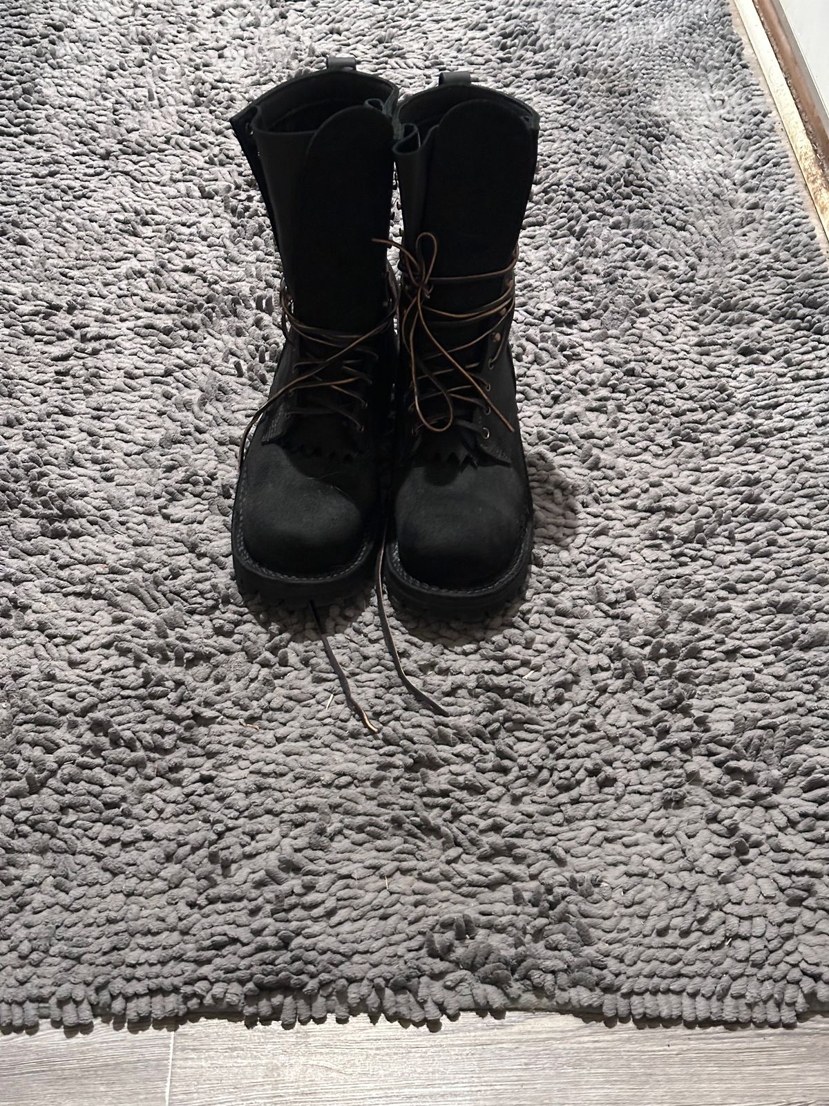 Photo by TN4seasonboot on March 4, 2026 of the JK Boots Superduty in Black Roughout & Black Calf.