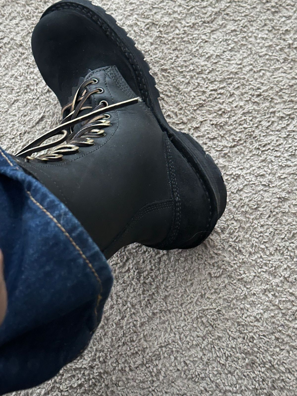 Photo by TN4seasonboot on February 16, 2026 of the JK Boots Superduty in Black Roughout & Black Calf.