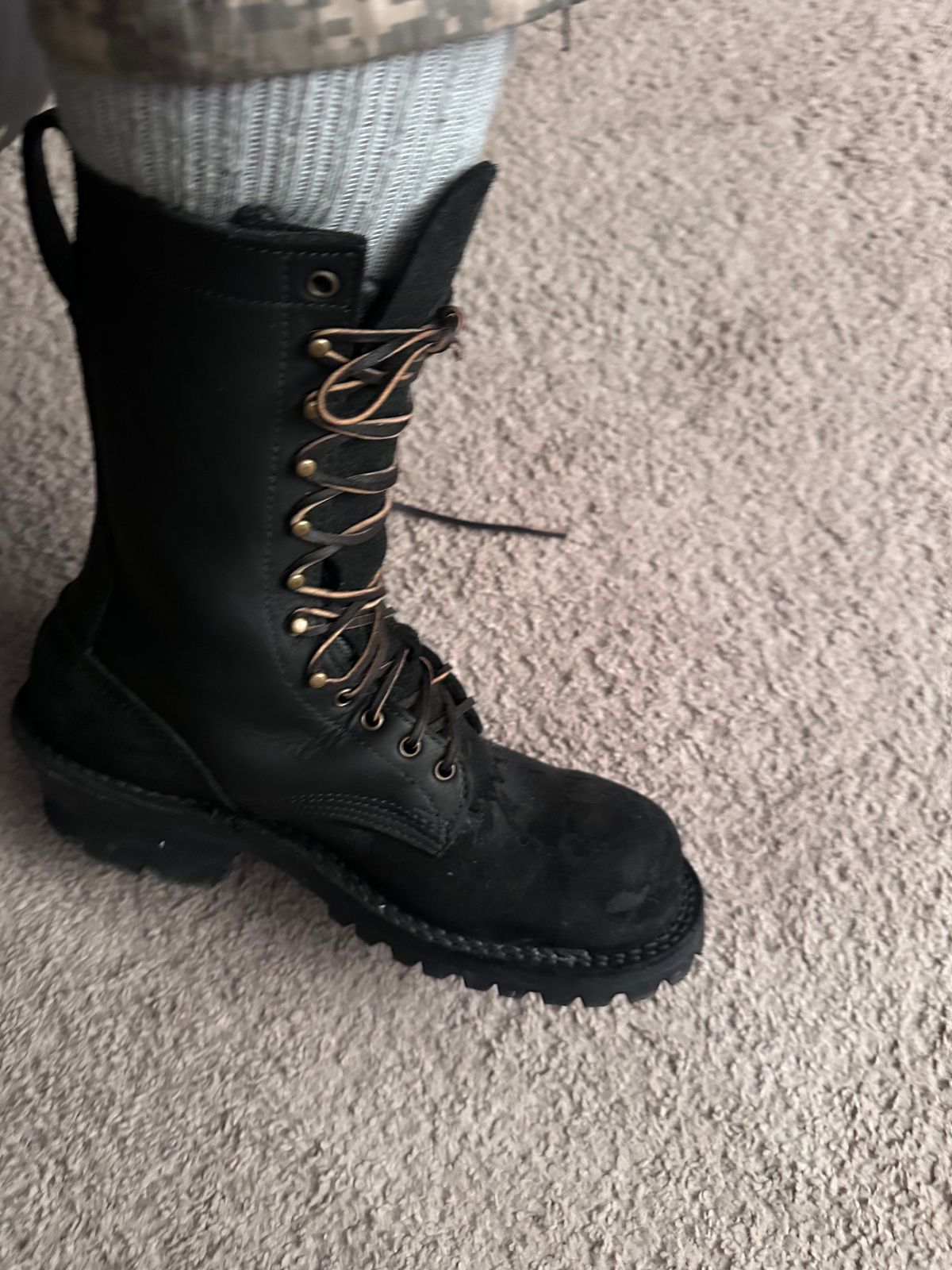 Photo by TN4seasonboot on March 5, 2026 of the JK Boots Superduty in Black Roughout & Black Calf.