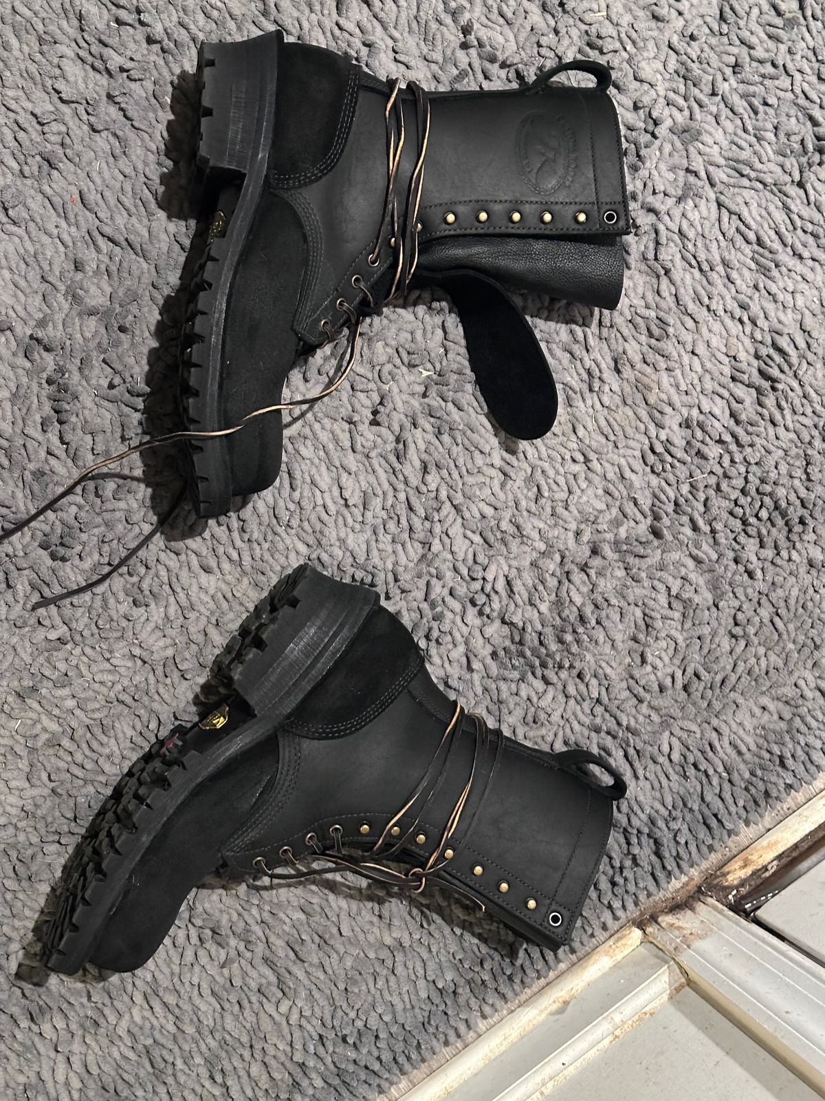 Photo by TN4seasonboot on March 4, 2026 of the JK Boots Superduty in Black Roughout & Black Calf.