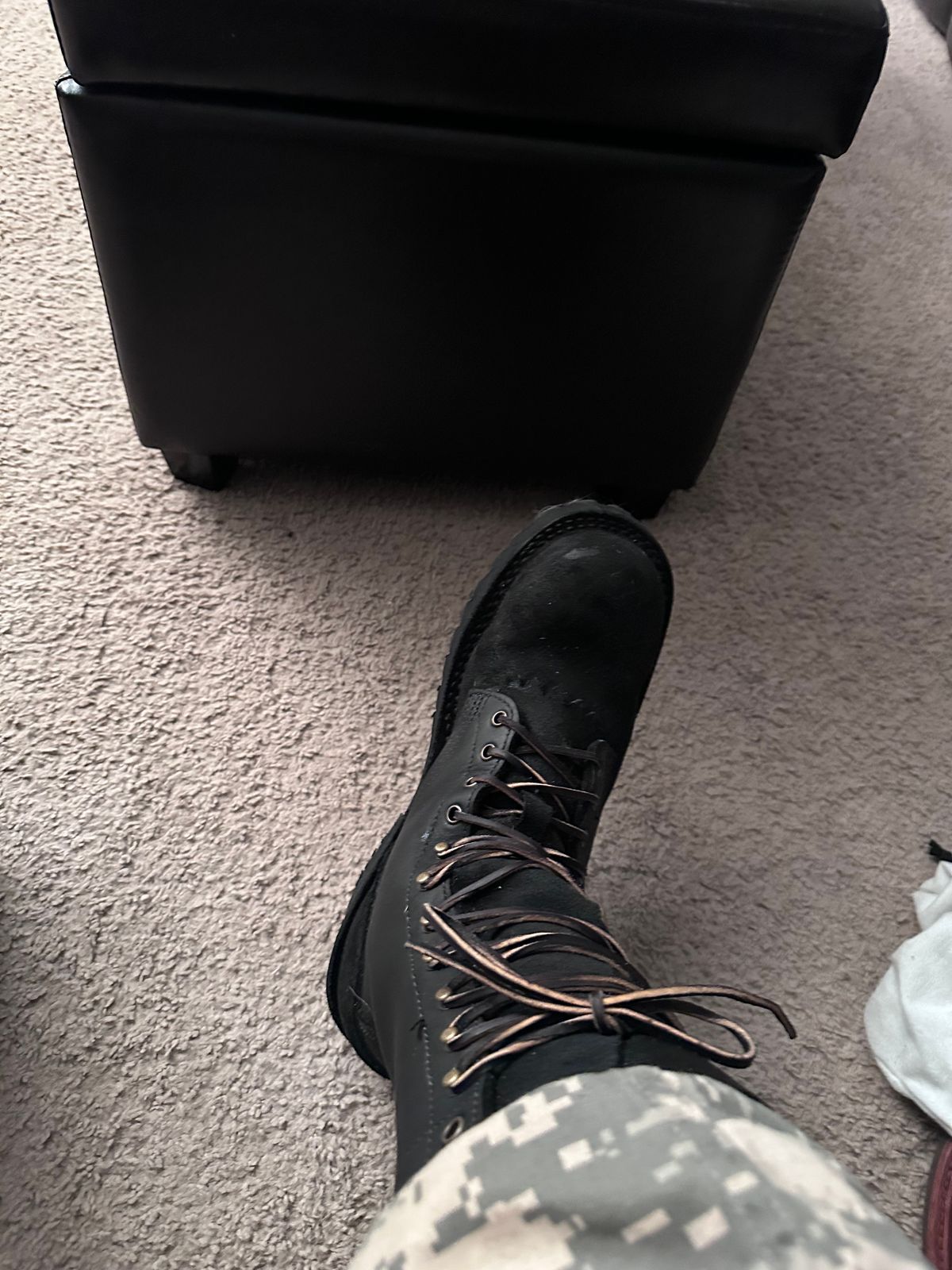 Photo by TN4seasonboot on March 5, 2026 of the JK Boots Superduty in Black Roughout & Black Calf.