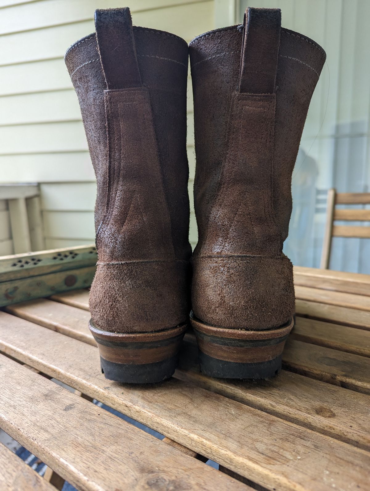 Photo by DrRyukin on May 19, 2024 of the White's Smokejumper in Seidel Brown Roughout.