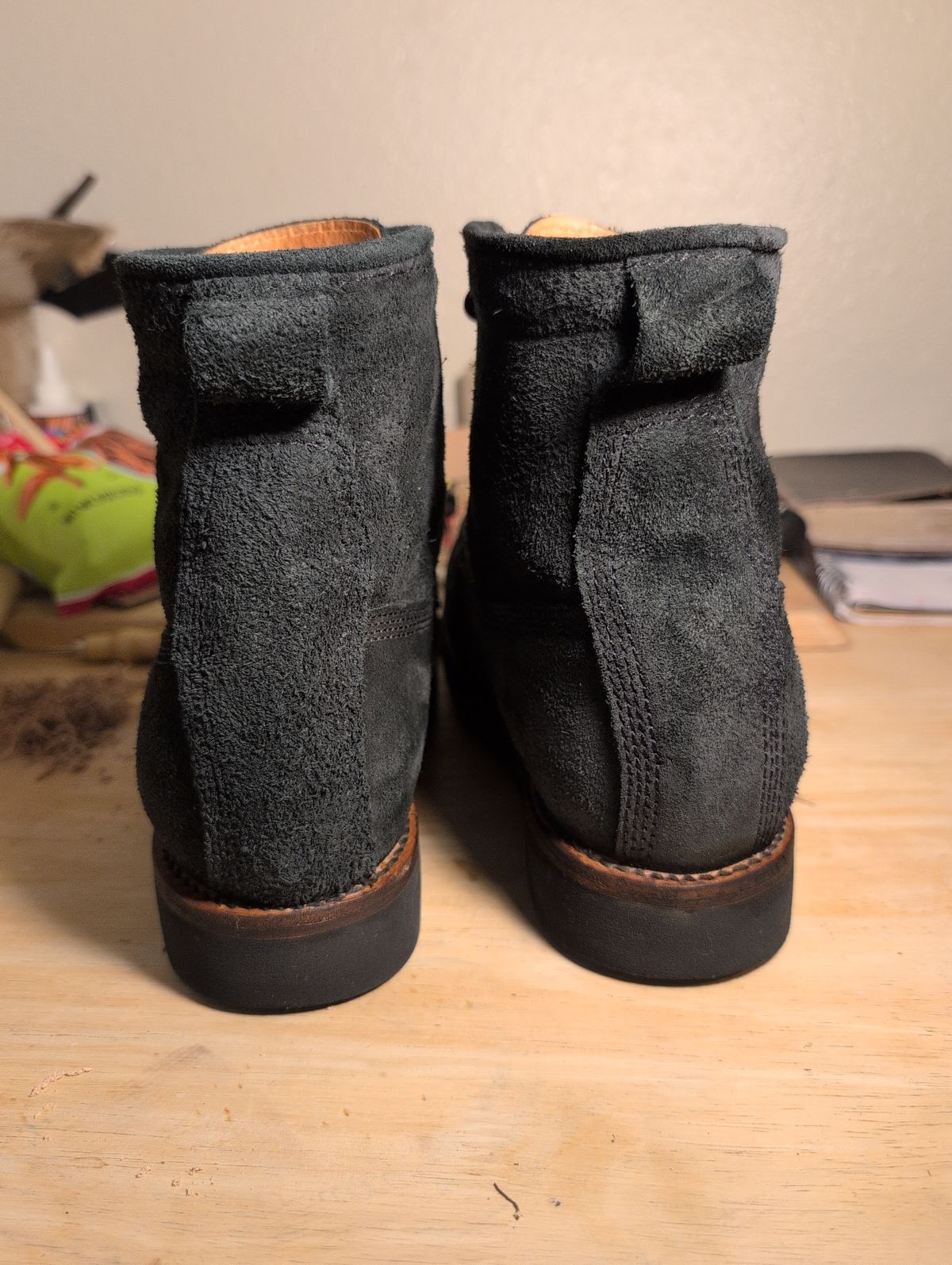 Photo by film_raine on September 30, 2025 of the DIEVIER Nomad Heritage in Black Oiled Roughout.