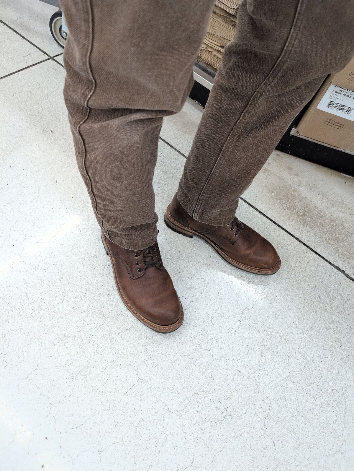 Photo by film_raine on April 27, 2026 of the Parkhurst Allegany in Parkhurst / Tobacco Veg Tan.