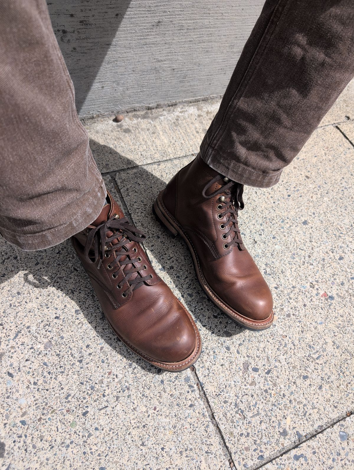 Photo by film_raine on April 28, 2026 of the Parkhurst Allegany in Parkhurst / Tobacco Veg Tan.