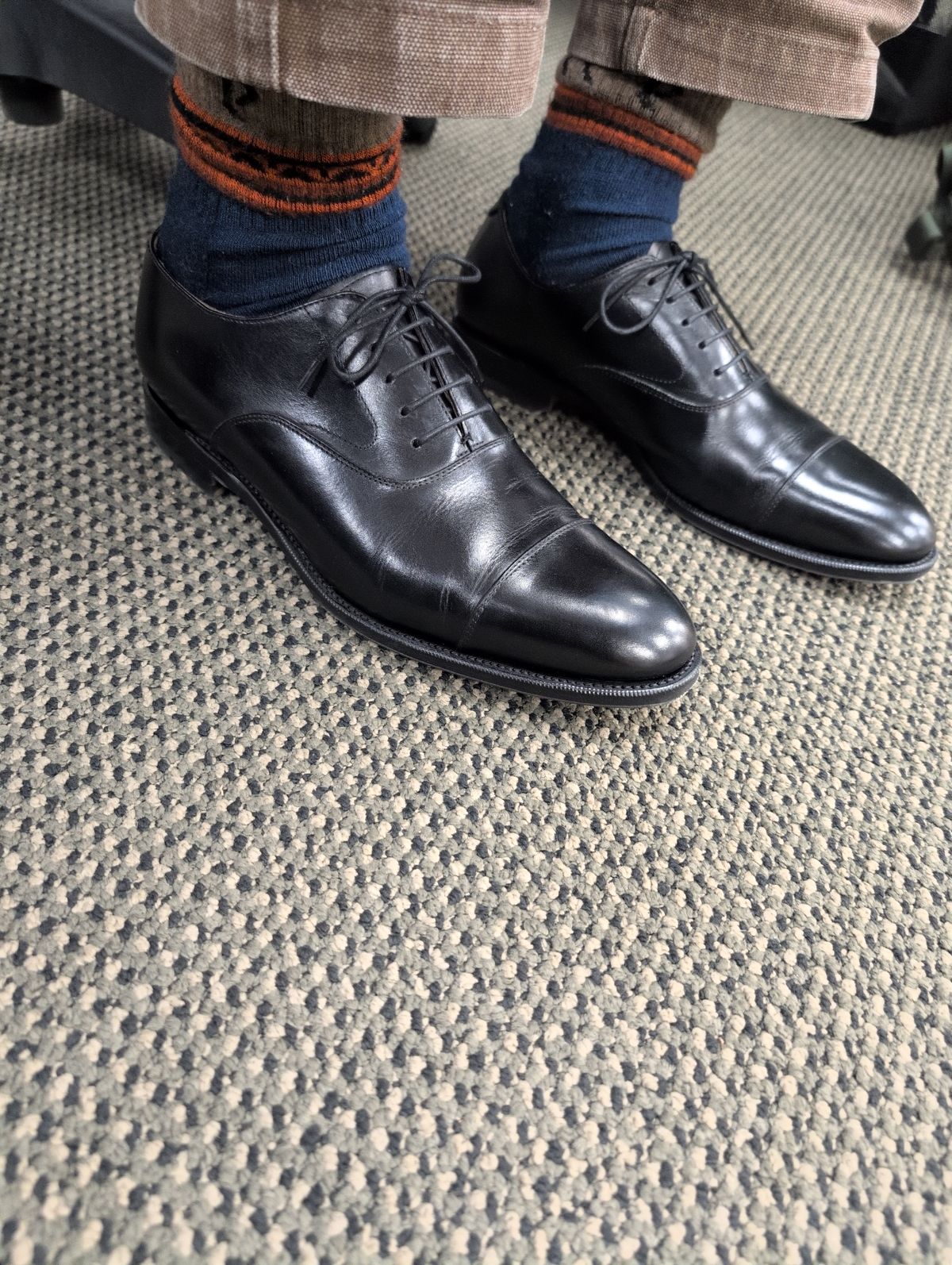 Photo by film_raine on April 23, 2026 of the Meermin Cap Toe Oxford in Meermin / Black Calf.