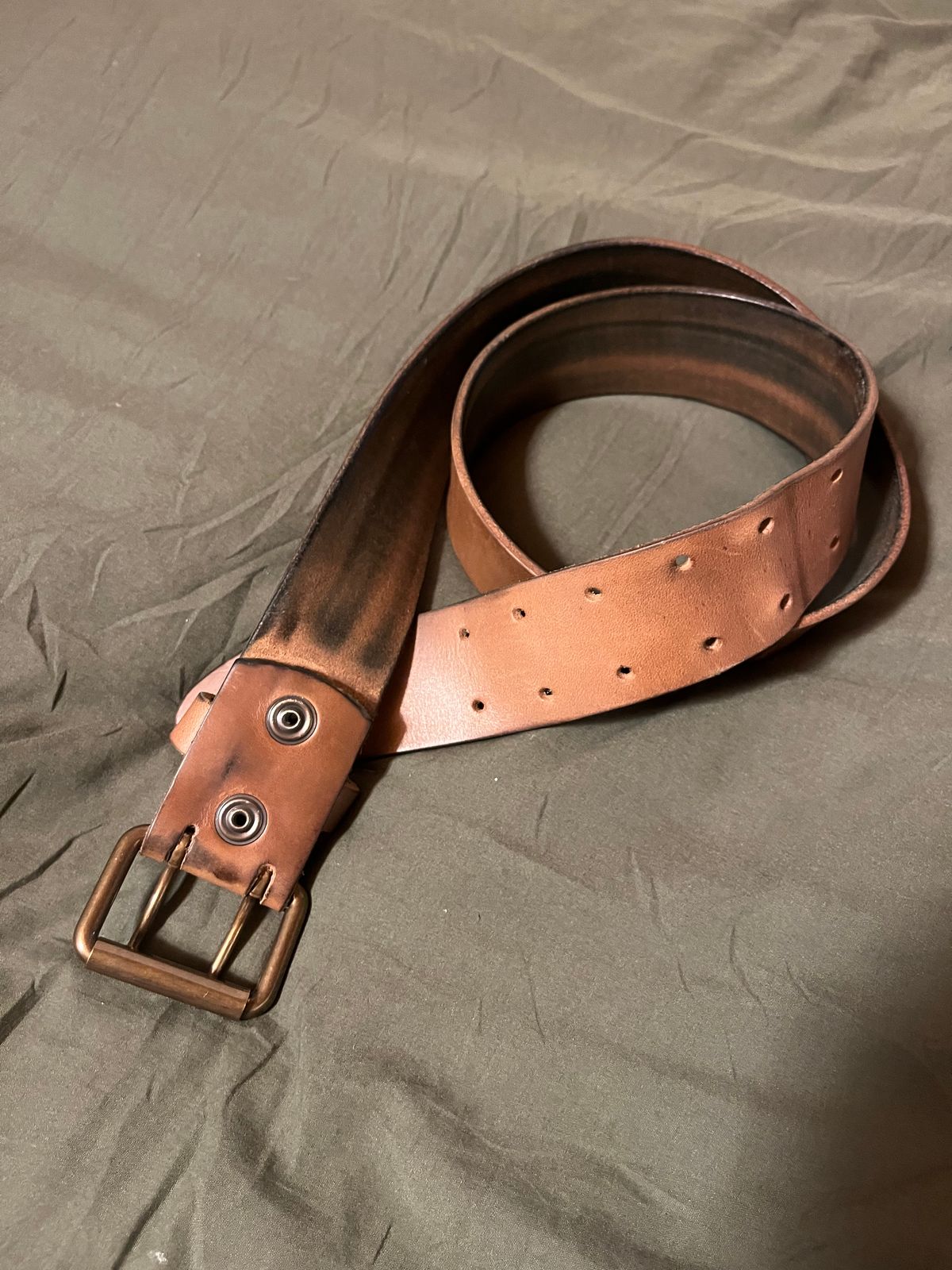Photo by film_raine on June 17, 2025 of the Self-Made Belt in Horween Natural Chromexcel.