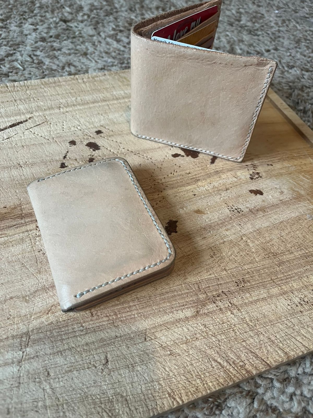 Photo by film_raine on December 25, 2024 of the Self-Made Front Pocket Wallet in Unknown Natural Veg Tan.