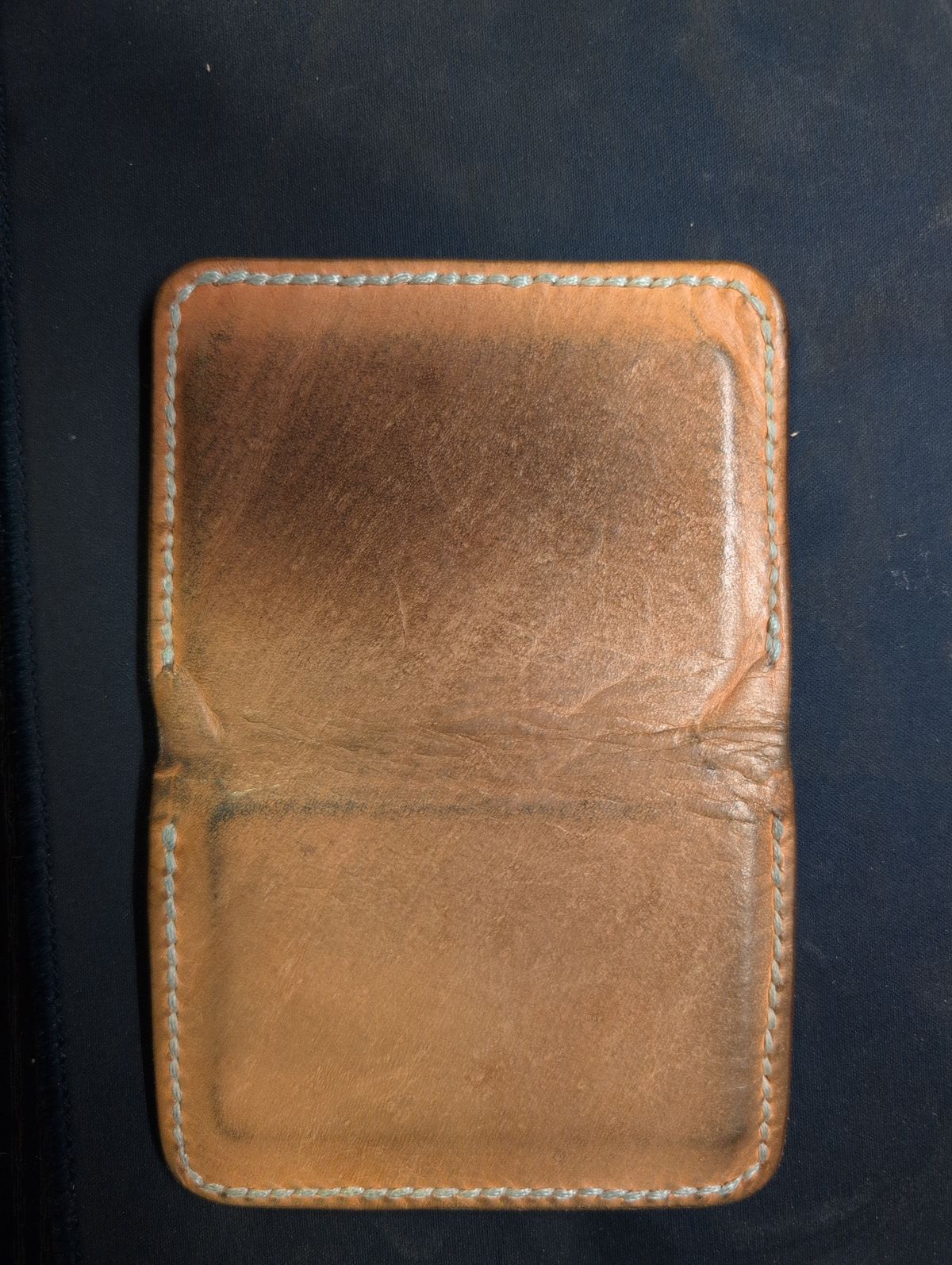 Photo by film_raine on October 20, 2025 of the Self-Made Front Pocket Wallet in Unknown Natural Veg Tan.