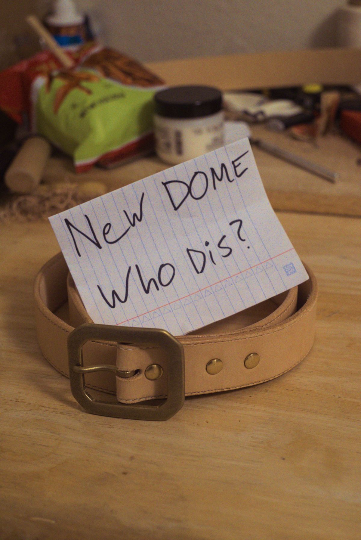 Photo by film_raine on October 1, 2025 of the Self-Made Belt in Hermann Oak Natural Veg Tan.