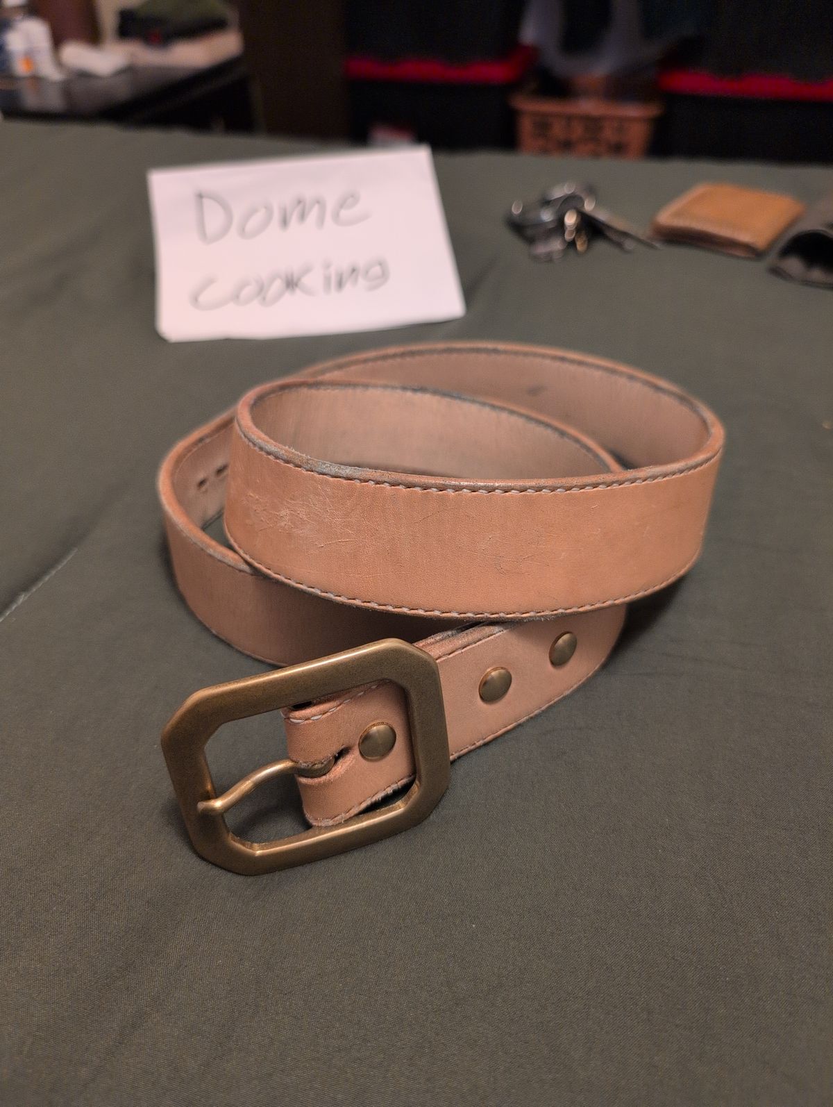 Photo by film_raine on November 1, 2025 of the Self-Made Belt in Hermann Oak Natural Veg Tan.