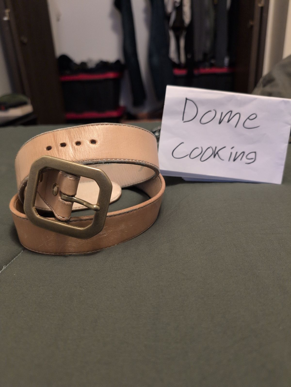 Photo by film_raine on November 1, 2025 of the Self-Made Belt in Hermann Oak Natural Veg Tan.