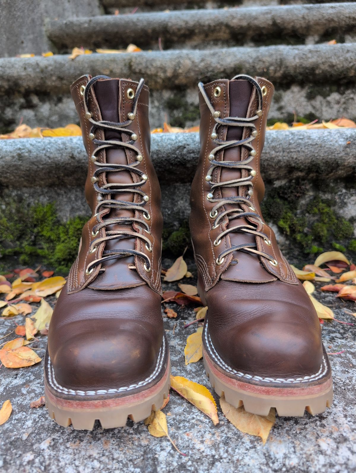 Photo by film_raine on November 1, 2025 of the Nicks Urban Logger in Shackleton Cognac.