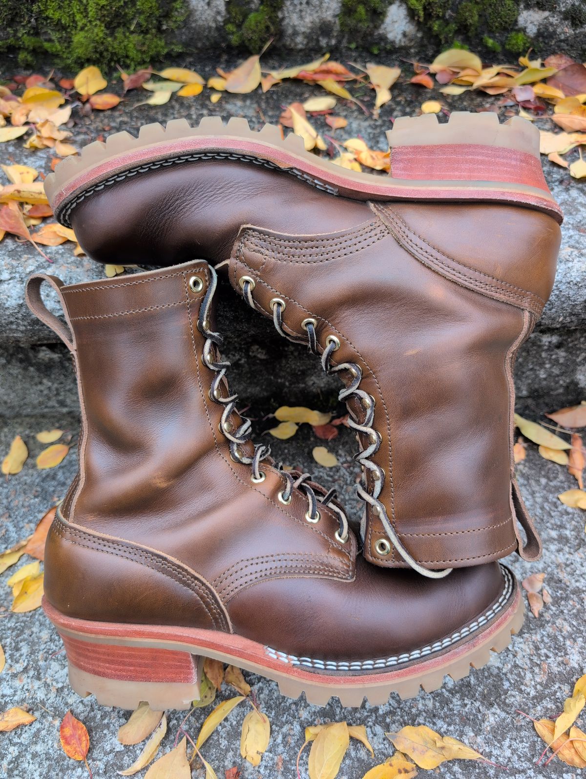 Photo by film_raine on November 1, 2025 of the Nicks Urban Logger in Shackleton Cognac.