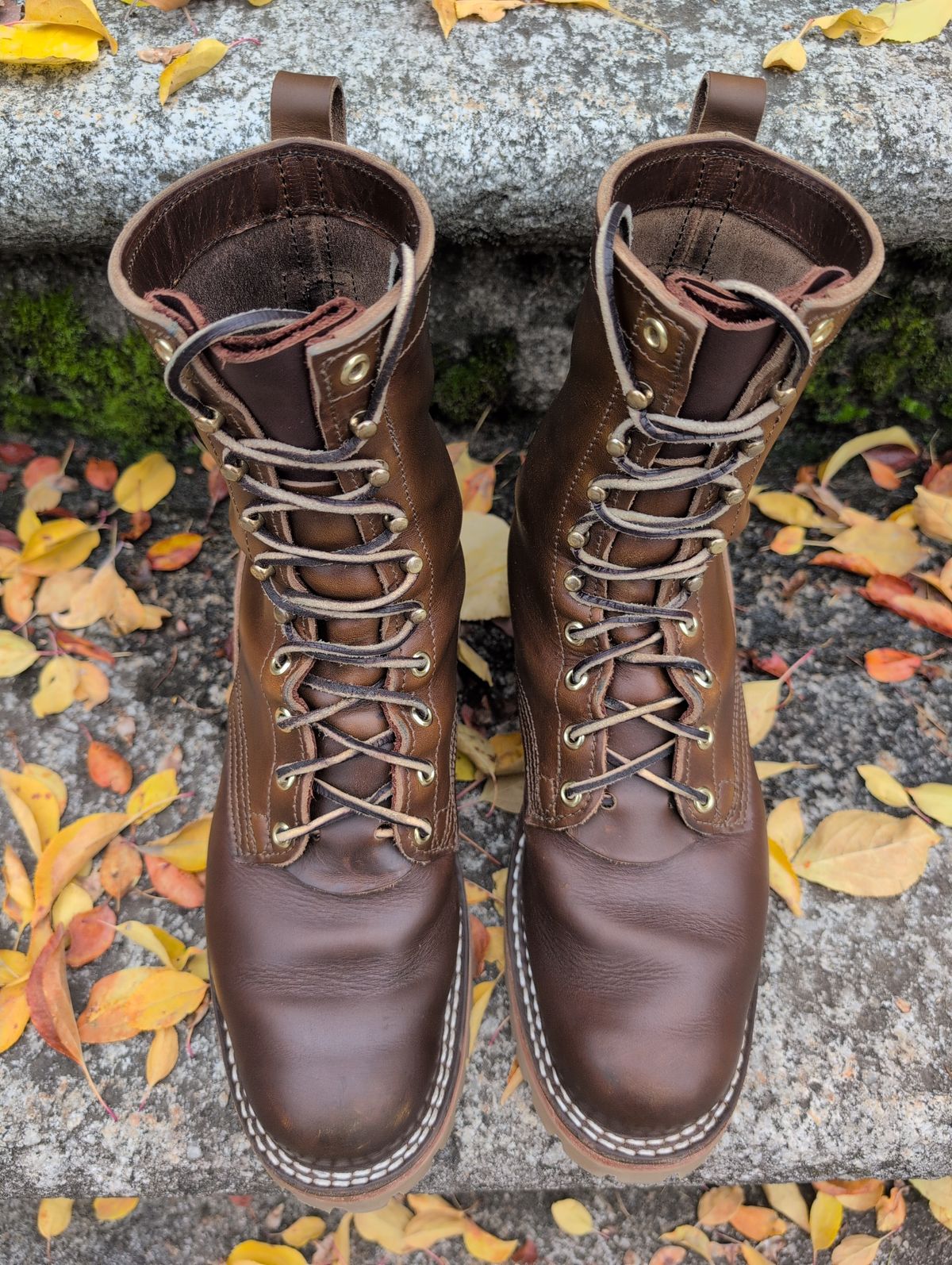 Photo by film_raine on November 1, 2025 of the Nicks Urban Logger in Shackleton Cognac.