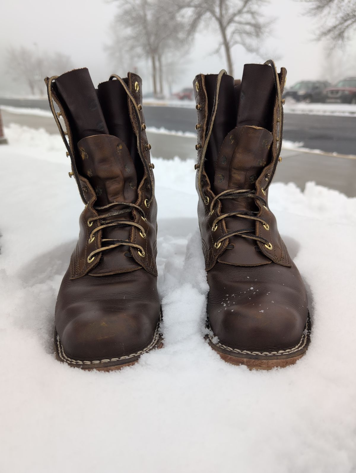 Photo by film_raine on December 2, 2025 of the Nicks Urban Logger in Shackleton Cognac.