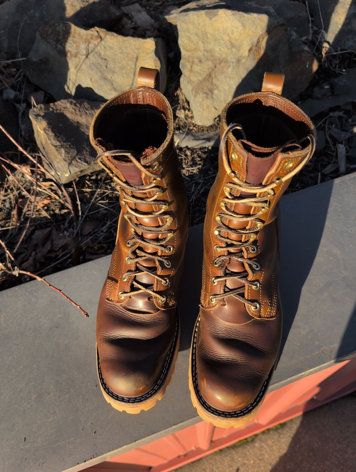 Photo by film_raine on February 1, 2026 of the Nicks Urban Logger in Shackleton Cognac.