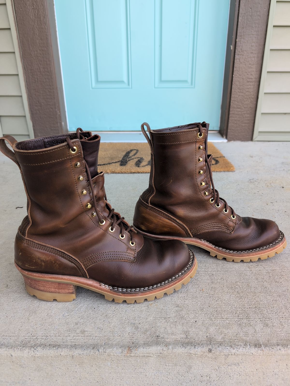 Photo by film_raine on April 5, 2026 of the Nicks Urban Logger in Shackleton Cognac.