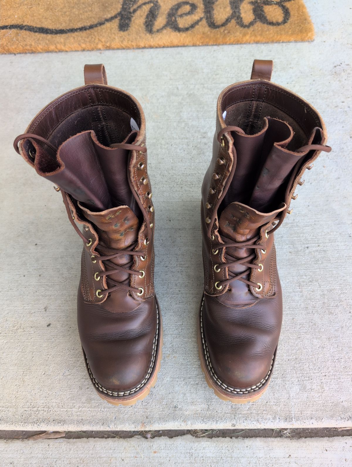 Photo by film_raine on April 5, 2026 of the Nicks Urban Logger in Shackleton Cognac.