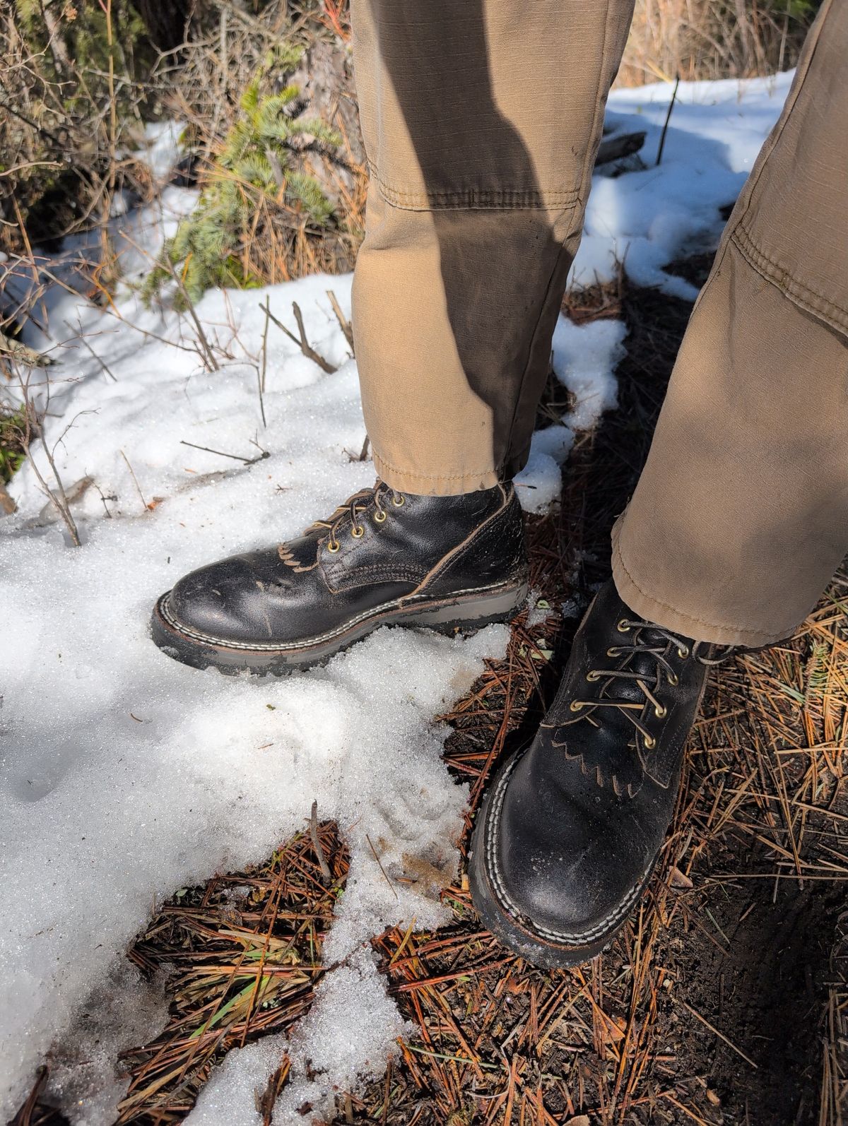 Photo by film_raine on March 2, 2026 of the Nicks Hardwear Pro in Horween Black Waxed Flesh.
