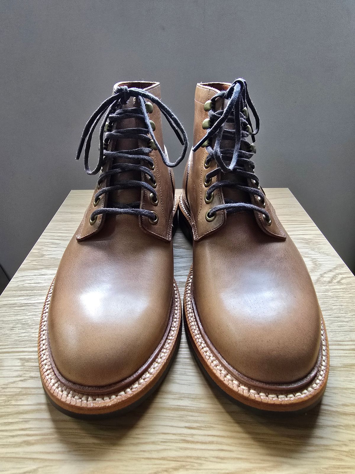 Photo by DoAcuna89 on July 1, 2026 of the Grant Stone Diesel Boot in Horween Natural Chromexcel.