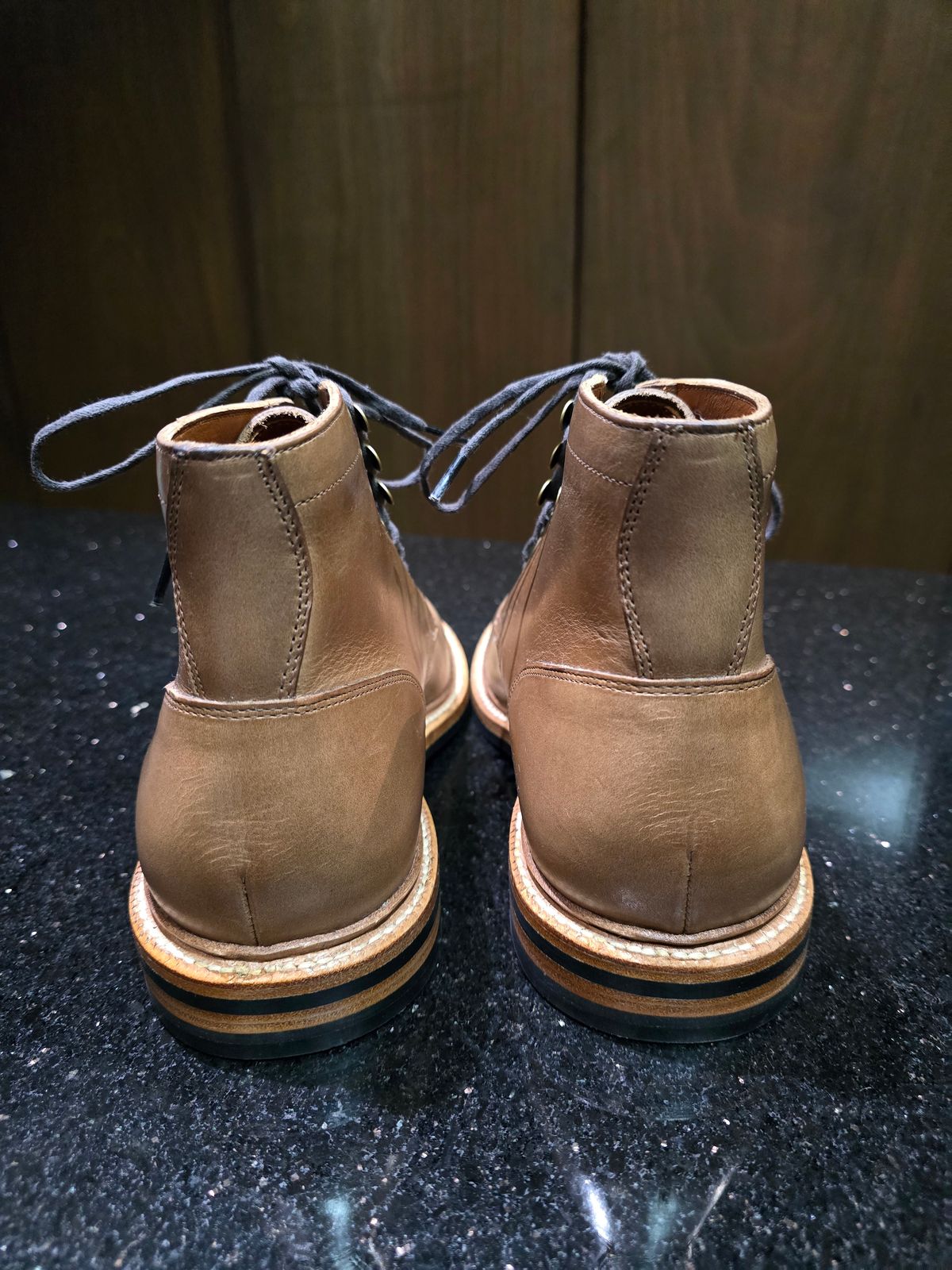 Photo by DoAcuna89 on July 1, 2026 of the Grant Stone Diesel Boot in Horween Natural Chromexcel.
