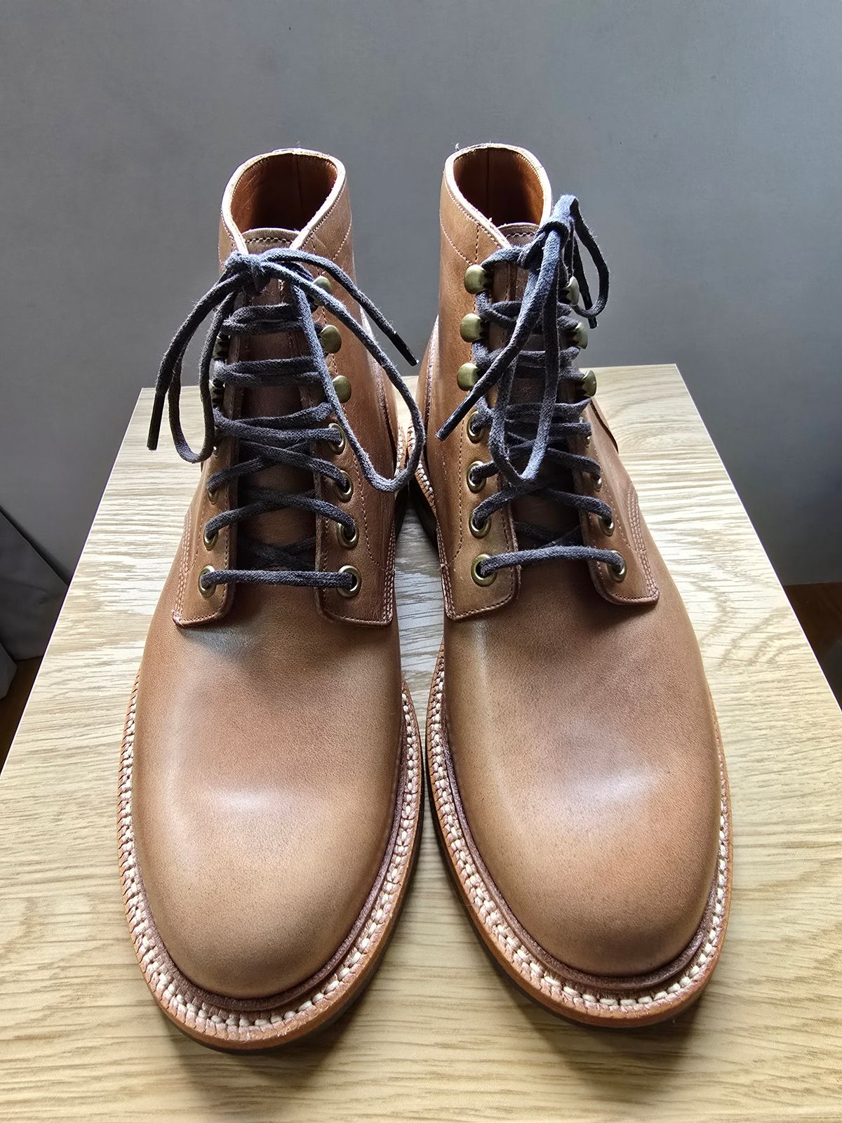 Photo by DoAcuna89 on July 1, 2026 of the Grant Stone Diesel Boot in Horween Natural Chromexcel.