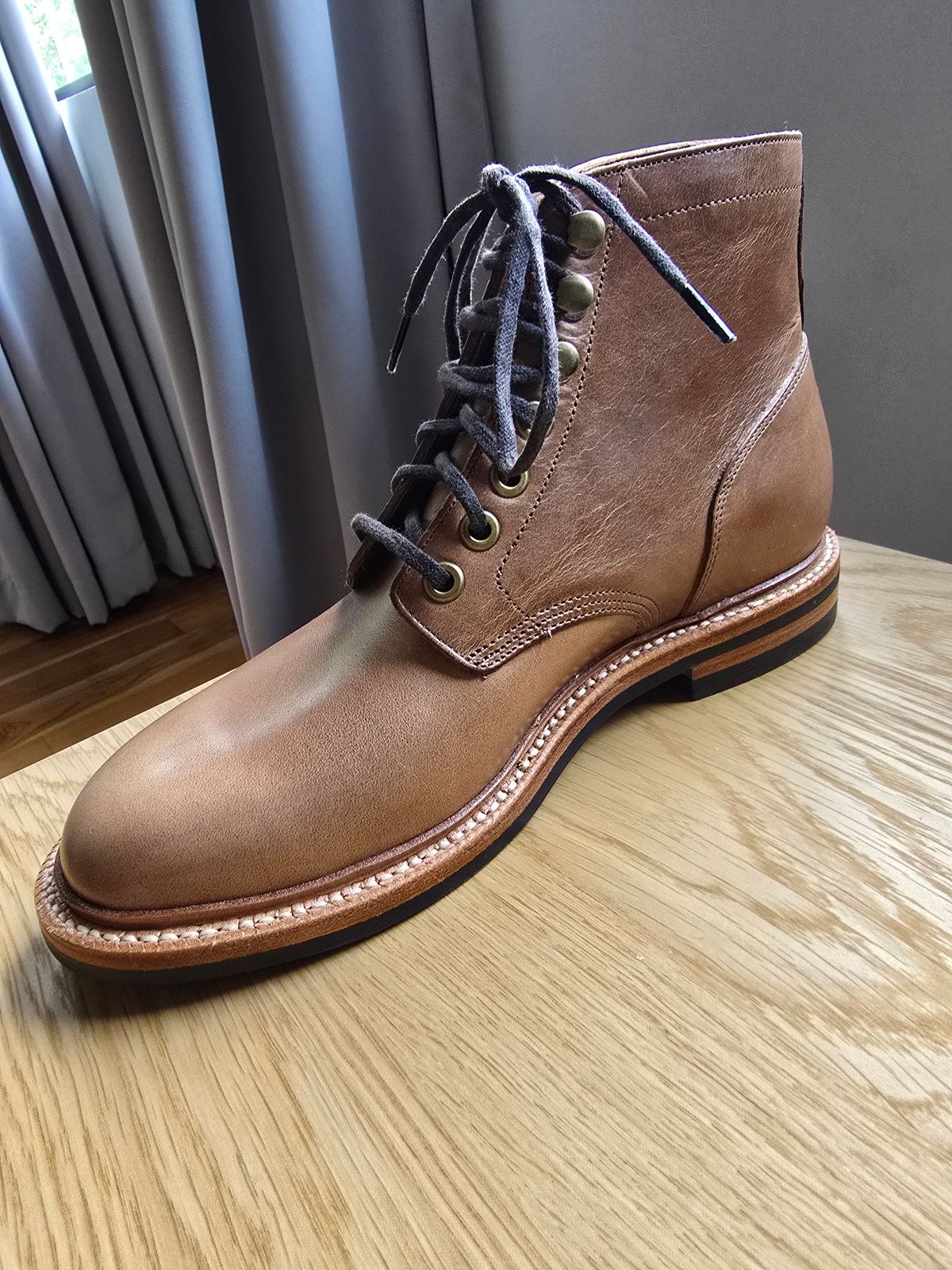 Photo by DoAcuna89 on July 1, 2026 of the Grant Stone Diesel Boot in Horween Natural Chromexcel.