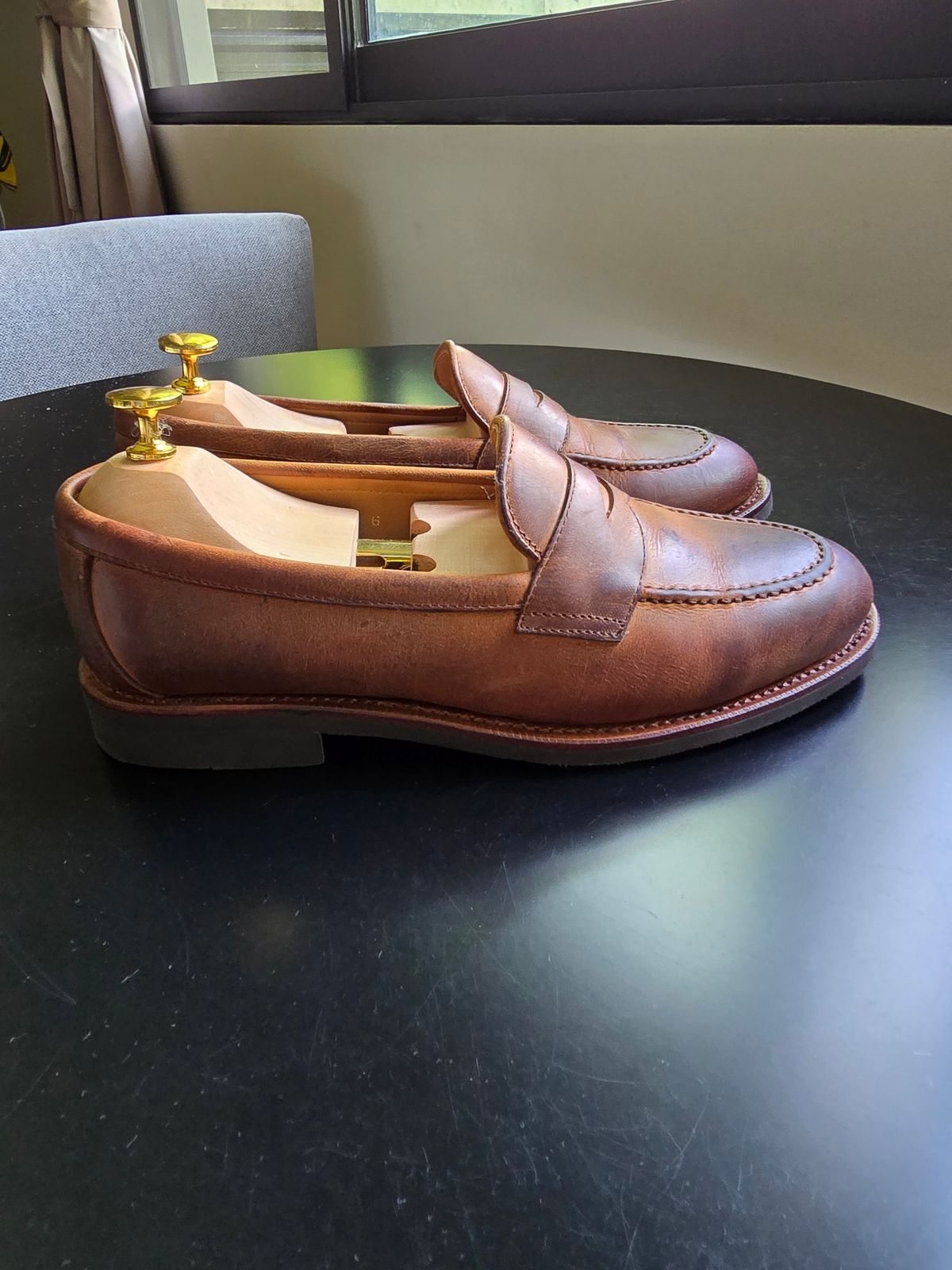 Photo by DoAcuna89 on June 22, 2026 of the Meermin Penny Loafer in C.F. Stead Autumn Spice Waxed Kudu.