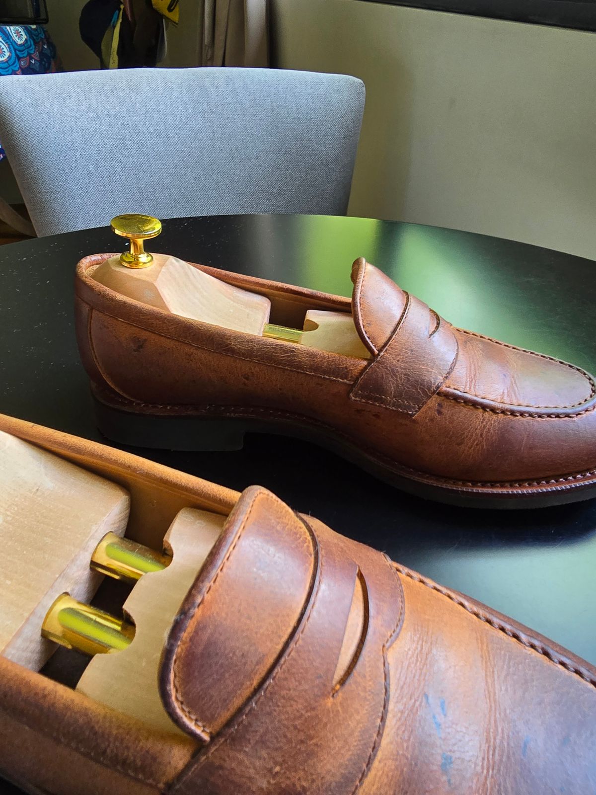 Photo by DoAcuna89 on June 22, 2026 of the Meermin Penny Loafer in C.F. Stead Autumn Spice Waxed Kudu.