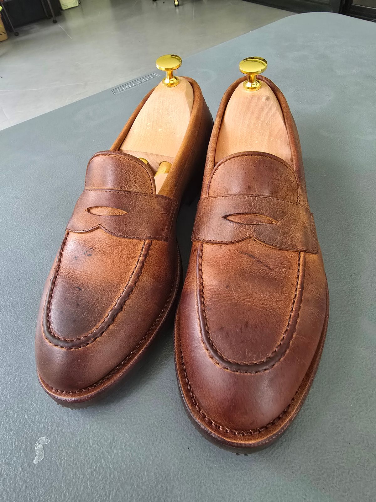 Photo by DoAcuna89 on June 23, 2026 of the Meermin Penny Loafer in C.F. Stead Autumn Spice Waxed Kudu.
