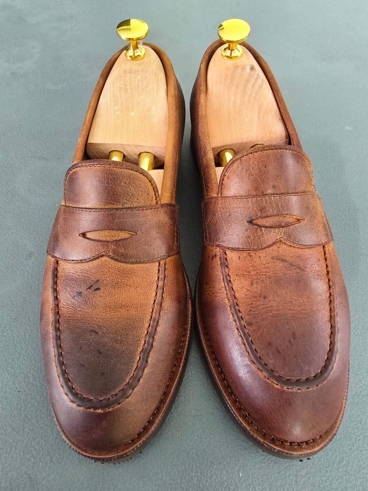 Photo by DoAcuna89 on June 23, 2026 of the Meermin Penny Loafer in C.F. Stead Autumn Spice Waxed Kudu.