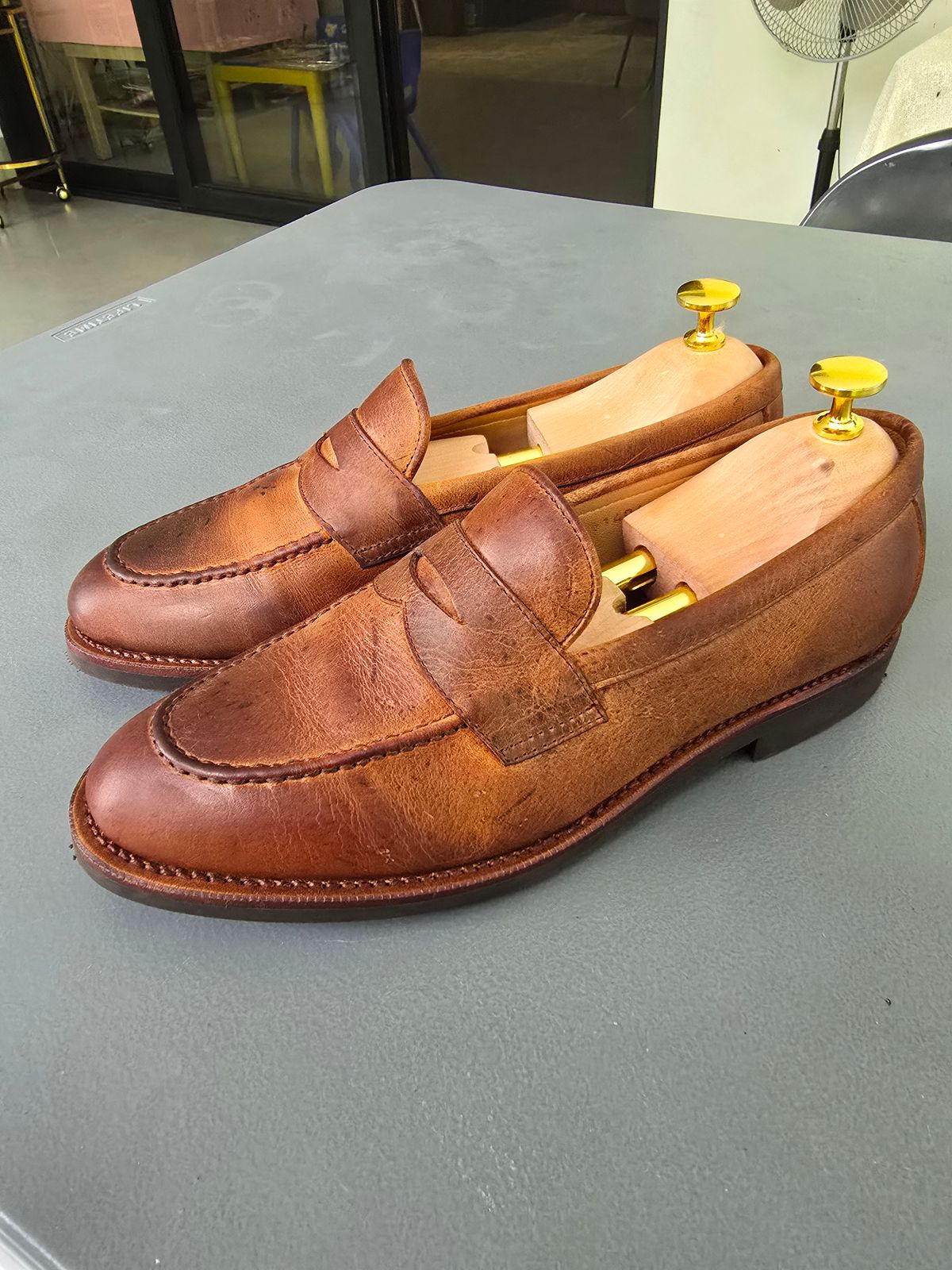 Photo by DoAcuna89 on June 23, 2026 of the Meermin Penny Loafer in C.F. Stead Autumn Spice Waxed Kudu.