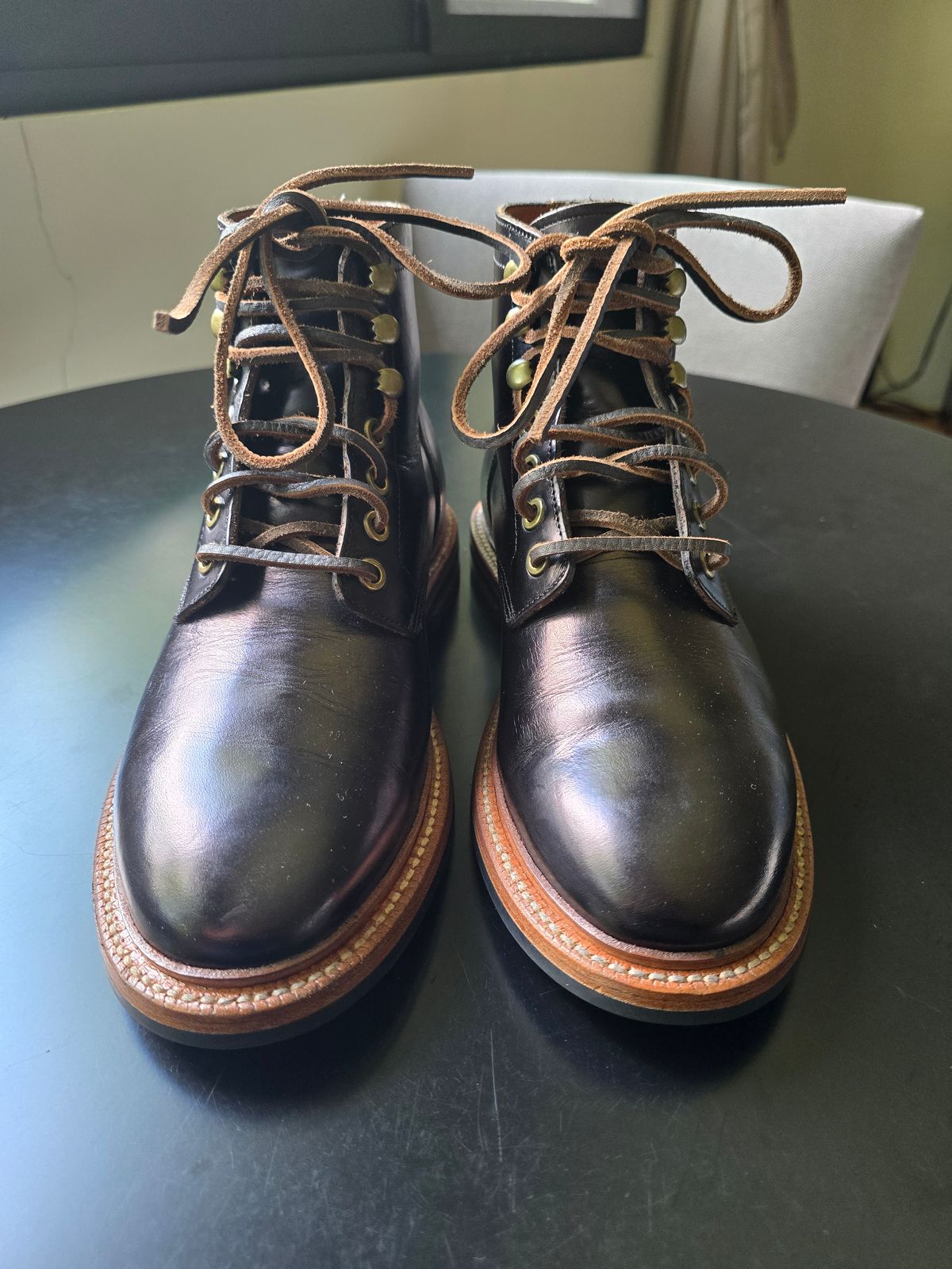 Photo by DoAcuna89 on June 17, 2026 of the Grant Stone Diesel Boot in Horween Black Chromexcel.