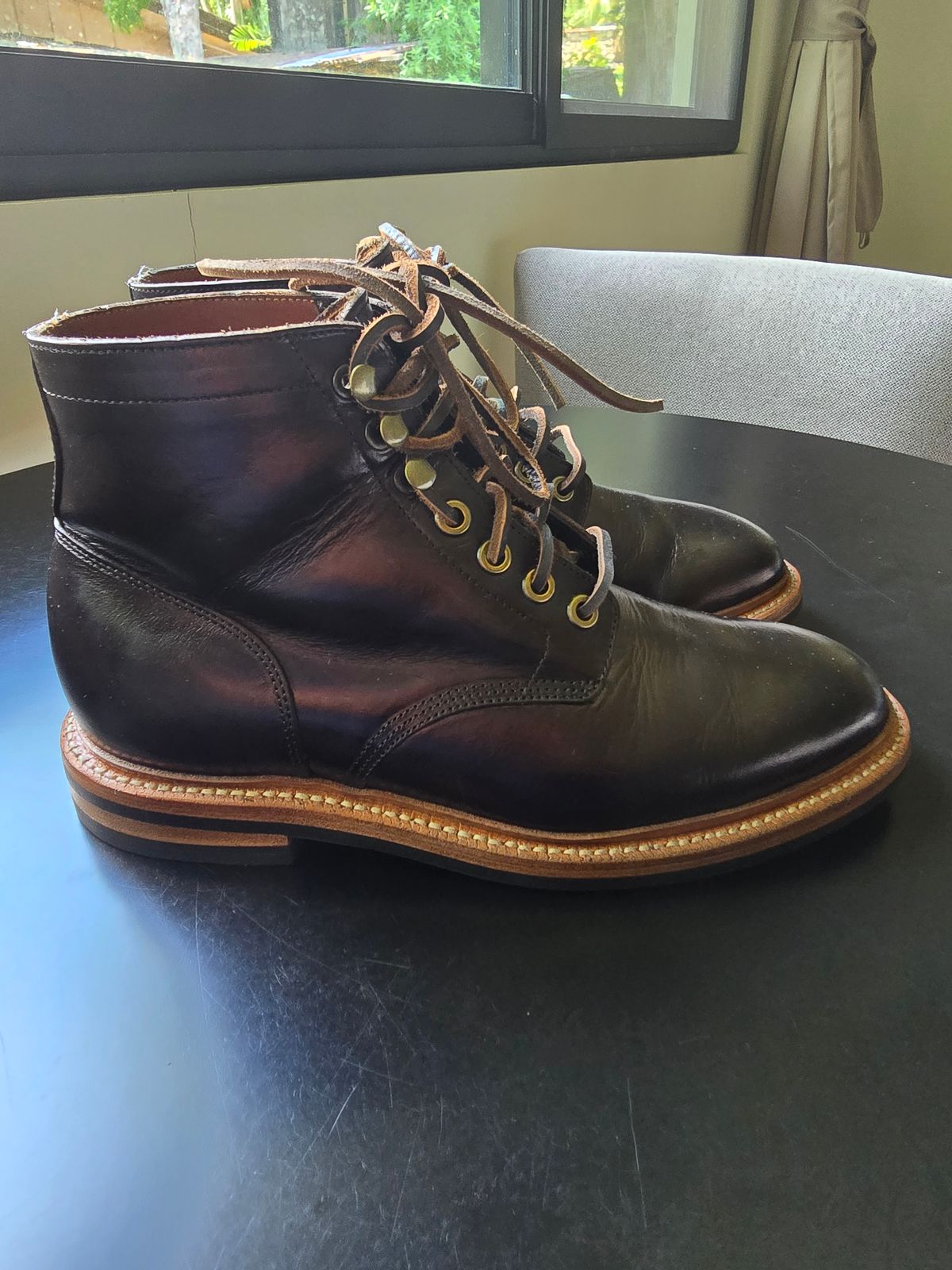 Photo by DoAcuna89 on June 17, 2026 of the Grant Stone Diesel Boot in Horween Black Chromexcel.