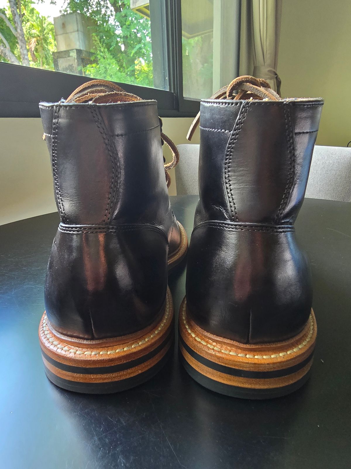 Photo by DoAcuna89 on June 17, 2026 of the Grant Stone Diesel Boot in Horween Black Chromexcel.