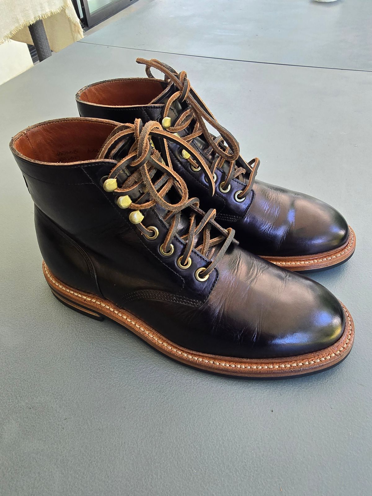 Photo by DoAcuna89 on June 17, 2026 of the Grant Stone Diesel Boot in Horween Black Chromexcel.