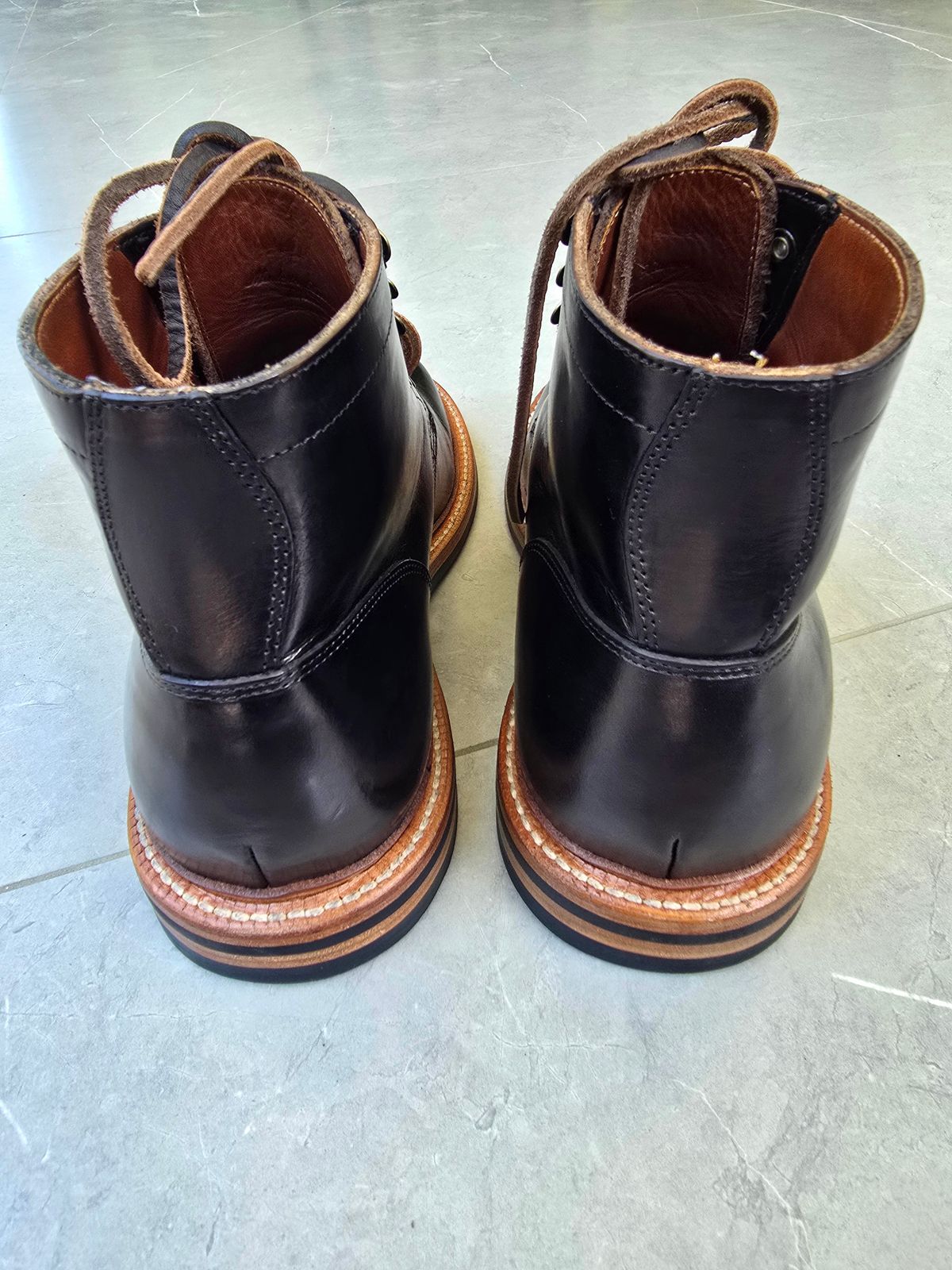 Photo by DoAcuna89 on June 17, 2026 of the Grant Stone Diesel Boot in Horween Black Chromexcel.