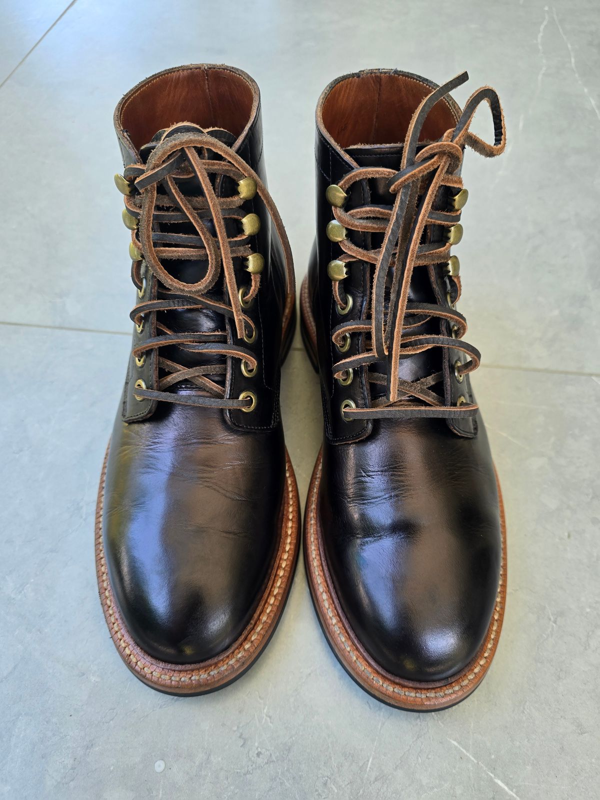 Photo by DoAcuna89 on June 17, 2026 of the Grant Stone Diesel Boot in Horween Black Chromexcel.