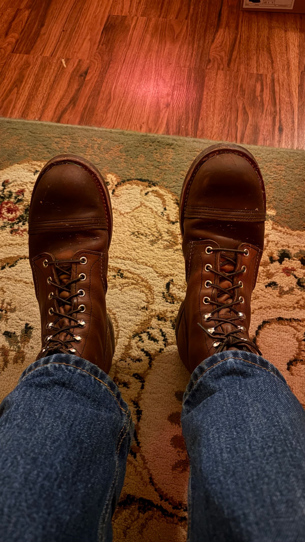 Photo by BUMMYNATE on July 5, 2026 of the Red Wing Iron Ranger in S.B. Foot Amber Harness.