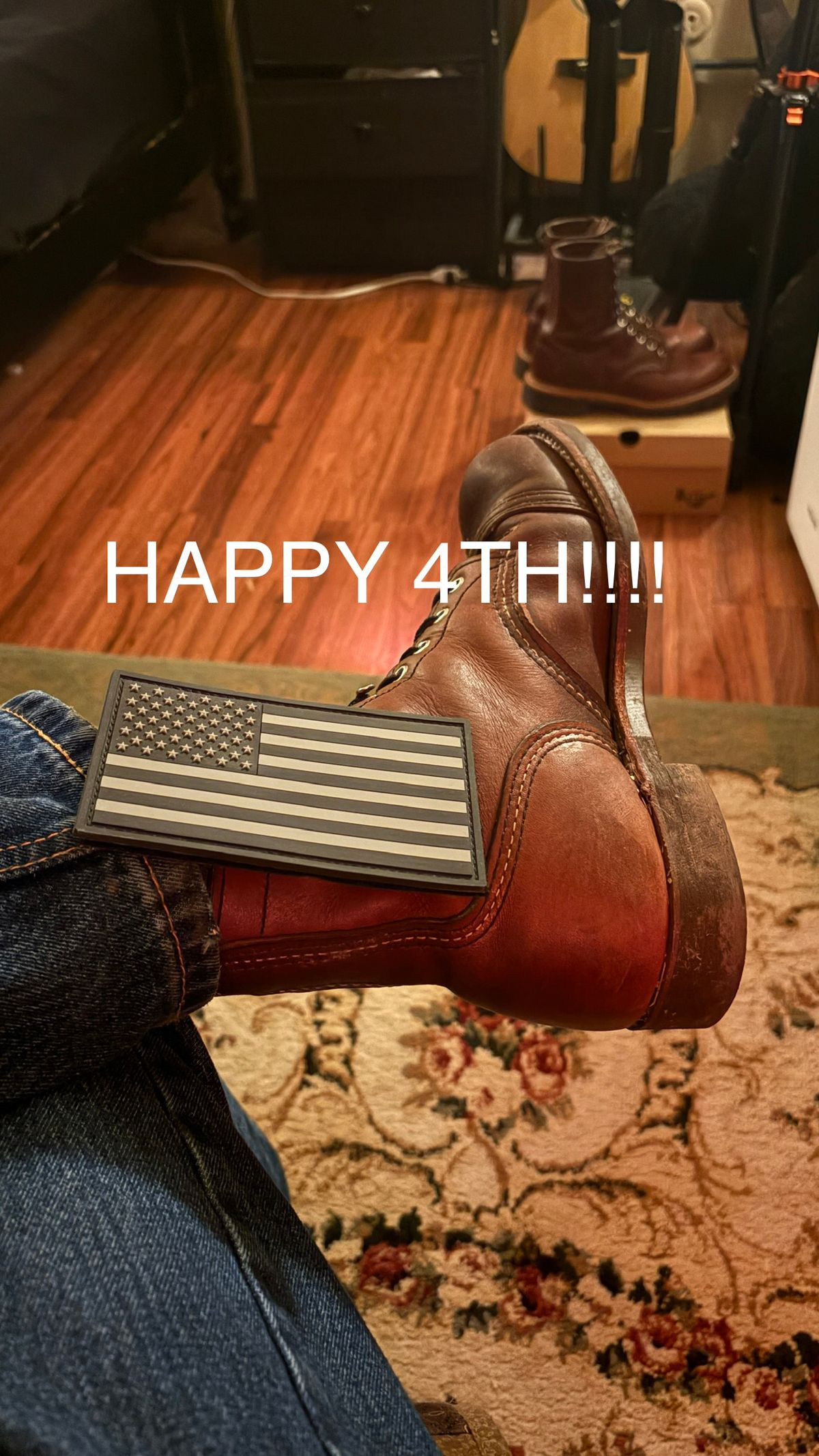 Photo by BUMMYNATE on July 5, 2026 of the Red Wing Iron Ranger in S.B. Foot Amber Harness.