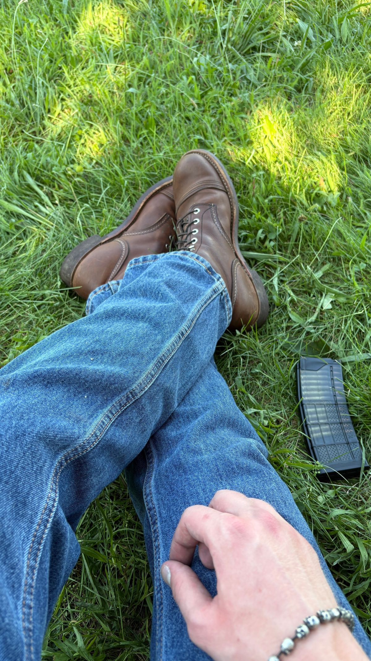 Photo by BUMMYNATE on July 5, 2026 of the Red Wing Iron Ranger in S.B. Foot Amber Harness.