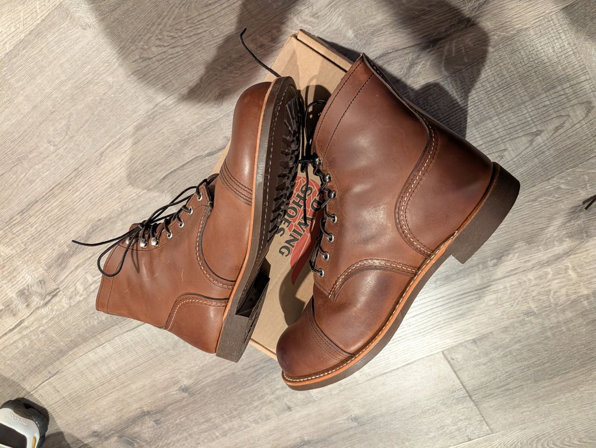 Photo by Johnnyknocks on May 2, 2026 of the Red Wing Iron Ranger in S.B. Foot Amber Harness.