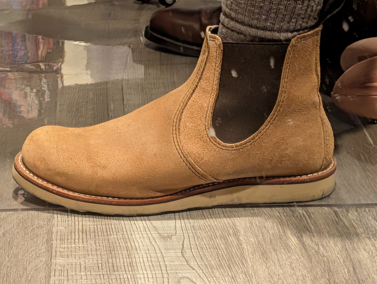 Photo by Johnnyknocks on June 14, 2026 of the Grant Stone Chelsea Boot in Horween Crimson Chromexcel.