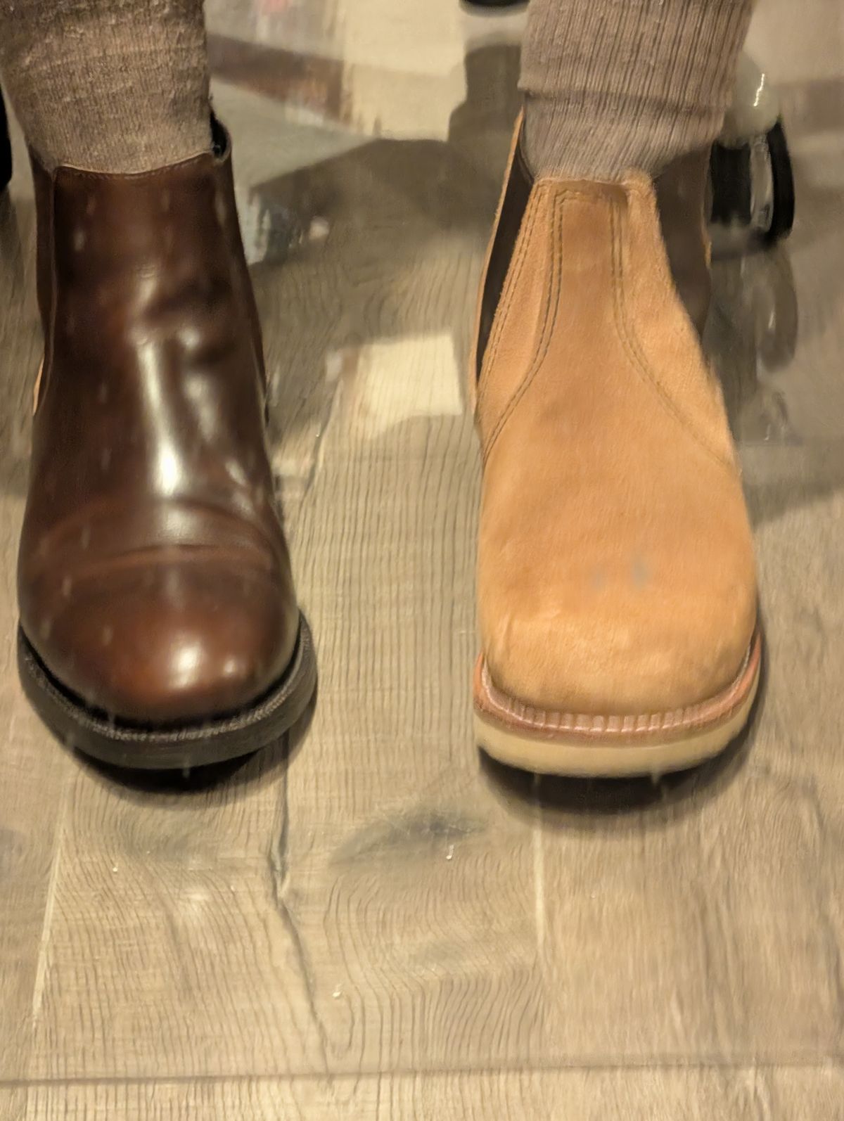 Photo by Johnnyknocks on June 14, 2026 of the Grant Stone Chelsea Boot in Horween Crimson Chromexcel.
