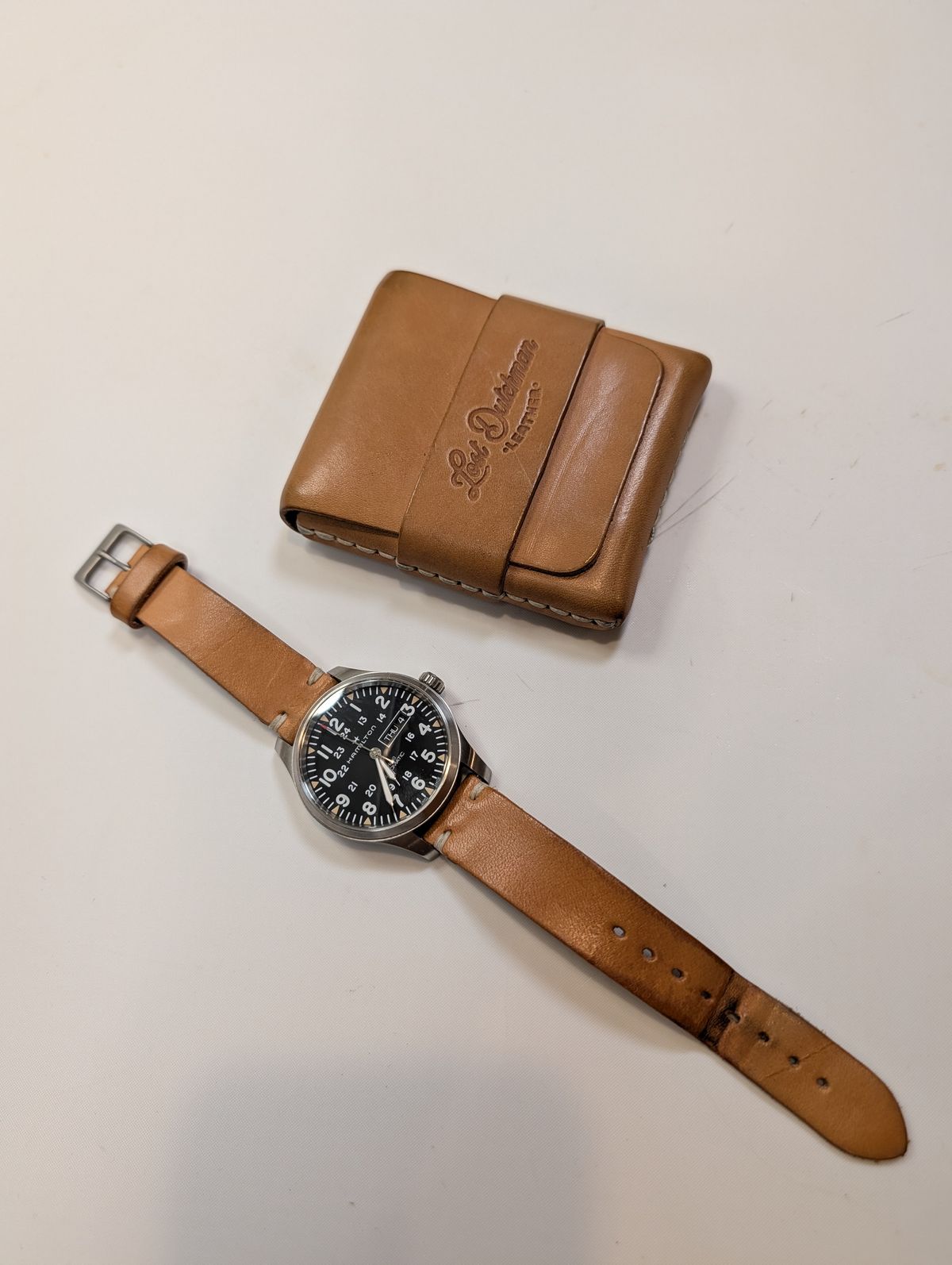 Photo by Johnnyknocks on June 14, 2026 of the Lost Dutchman The Big Finn in Cow Hide Russet.