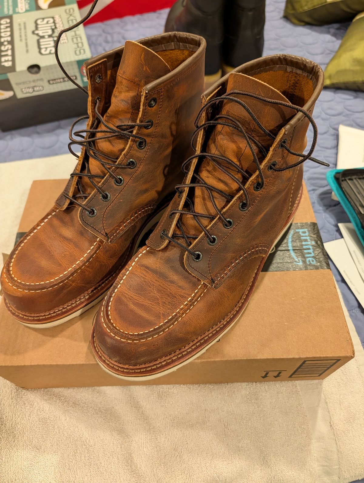 Photo by Johnnyknocks on January 26, 2026 of the Red Wing 6-Inch Classic Moc in S.B. Foot Copper Rough and Tough.