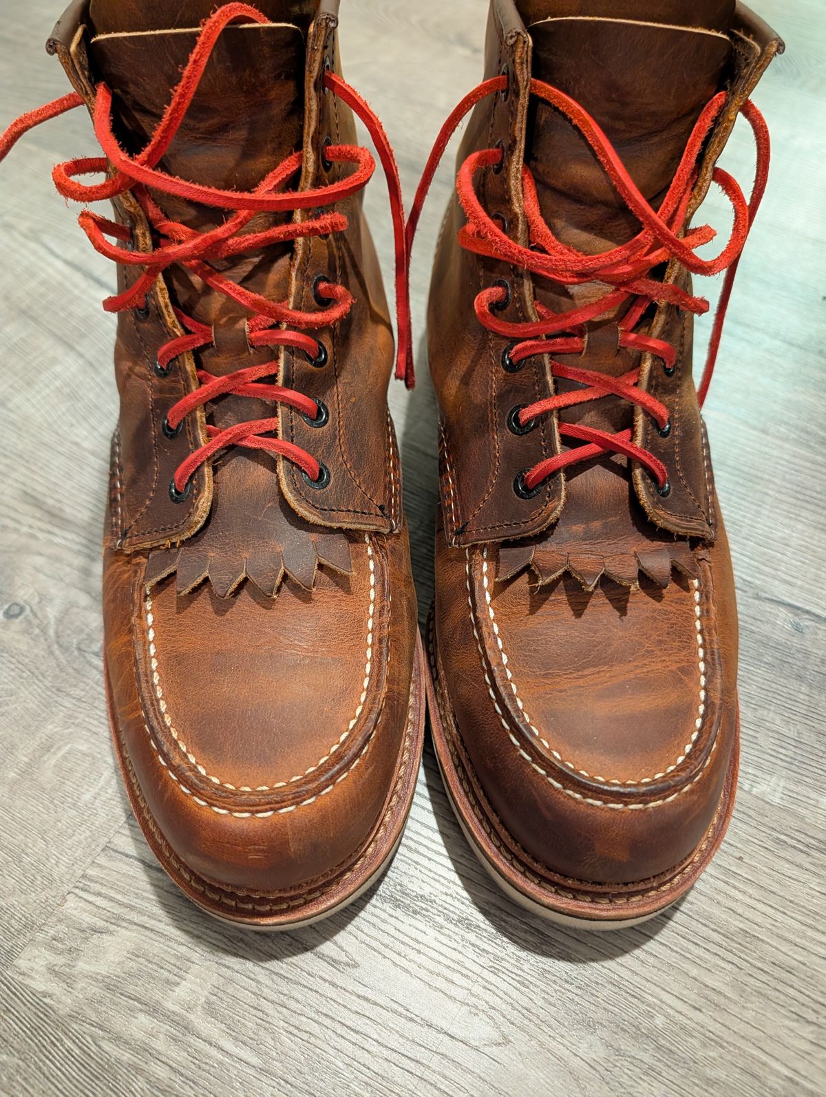 Photo by Johnnyknocks on February 8, 2026 of the Red Wing 6-Inch Classic Moc in S.B. Foot Copper Rough and Tough.