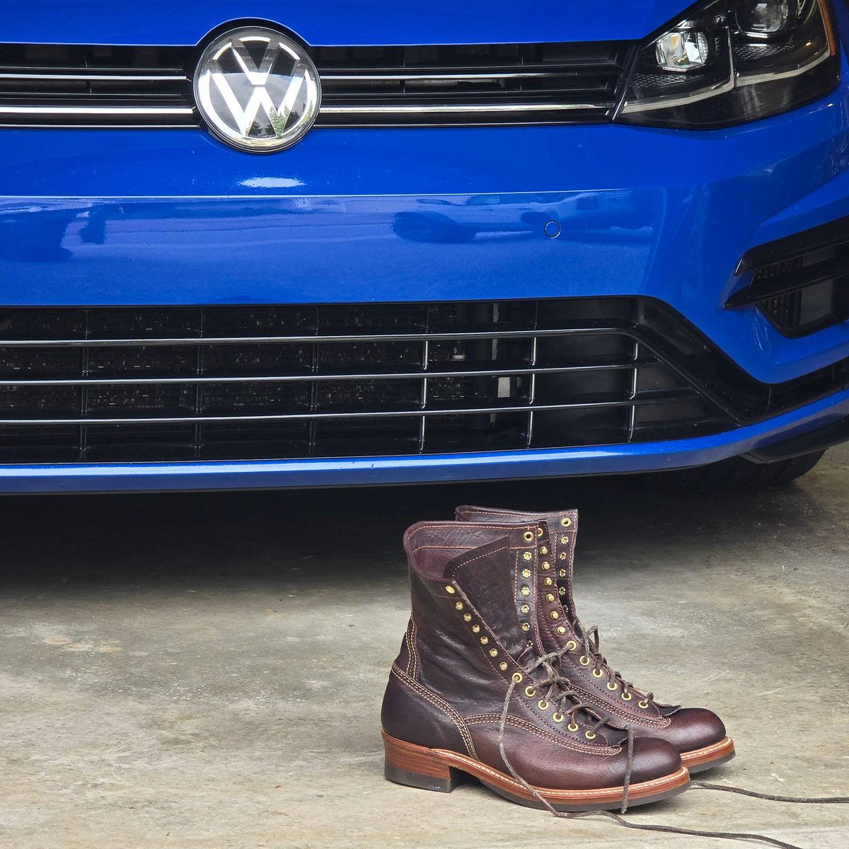 Photo by cpl.g.clegg on October 4, 2025 of the John Lofgren Donkey Puncher Boots in Ezo Shika Deerskin.
